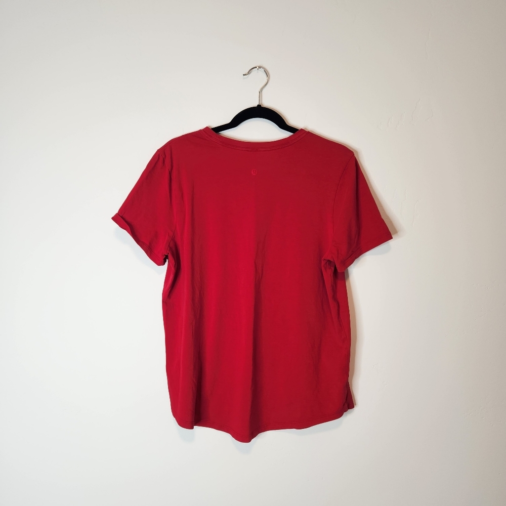 Lululemon Love Crewneck Short Sleeve T-Shirt In Oxford Red Size 12 - Picture 3 of 6